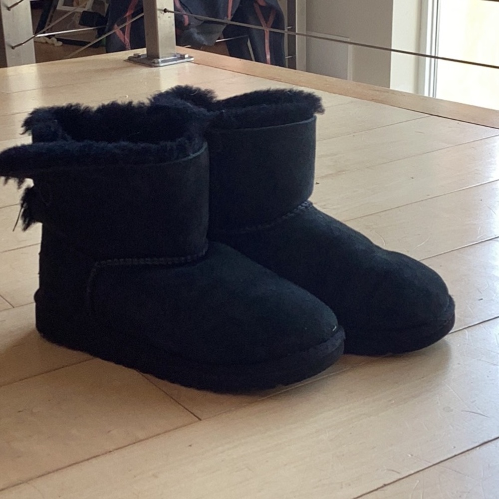 Mini Black Bow Ugg Boots